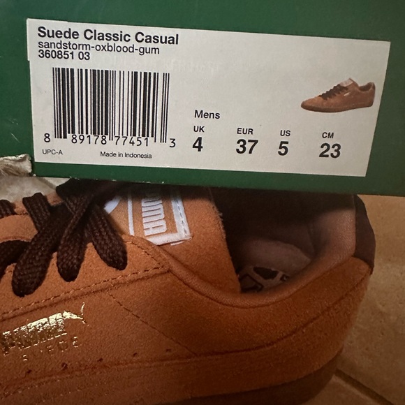 Puma Suede Classic Sneakers - Sandstorm Oxblood - Picture 1 of 7